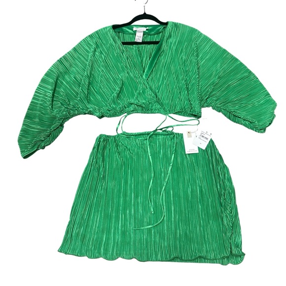 NWT Good American Plissé Sculpted Dress Summer Green Size 3/4 (US L/XL) - Picture 6 of 8
